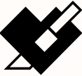 Das Logo von Ableismus Tötet: Ein schwarzes Herz mit einem Messer hindurch